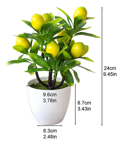 Flores Artificiales De Plástico Con Forma De Limonero De 18