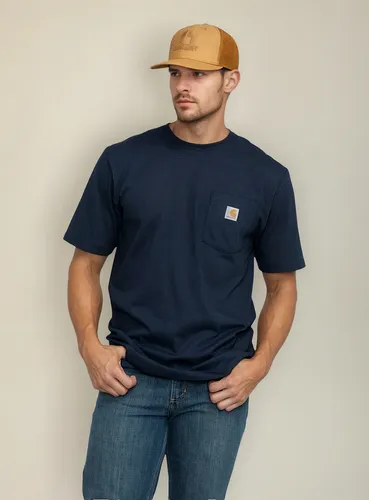 Carharttmenscamiseta De Bolso De Manga Curta Com Ajuste Solt