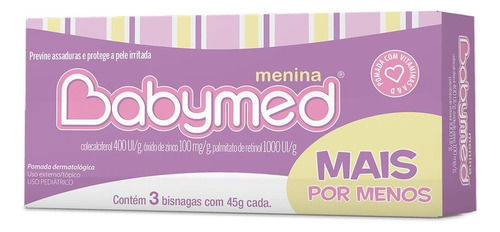 Babymed Menina Pomada C/ 3 Bisnagas De 45g Cada X