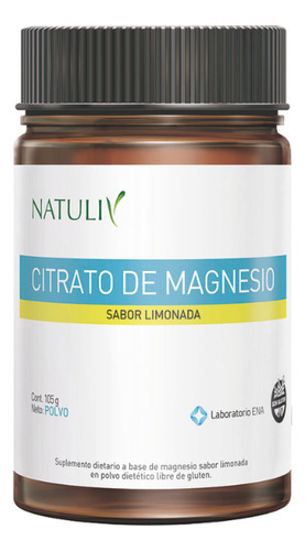 Citrato De Magnesio En Polvo Natuliv 30 Servicios X 3 Potes