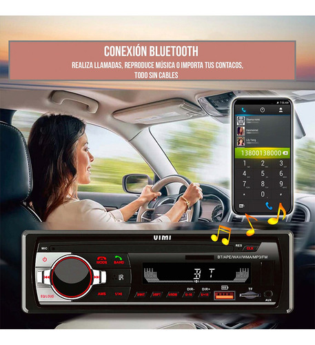 Auto Estéreo Asistente Voz 2 Bluetooth 2 Usb Carga Rápida Fm
