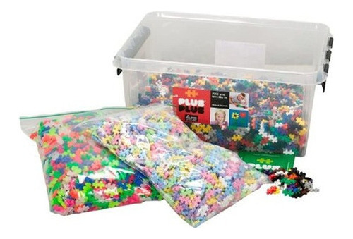 Set Plus-plus 7000 Pc - 3 Colores Surtidos, En Banera Educa