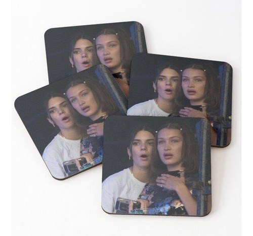 Set Posavasos Kendall Jenner Y Bella Hadid Estética Calidad