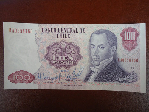 Billete Unicirculado Cien Pesos Año 1983