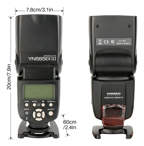 Imagen 8 de 9 de Flash Yongnuo | Yn565ex Iii | Para Canon | Ttl | Regalos.