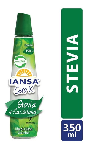 Endulzante Líquido Iansa Cero K Stevia Sucralosa 350 Ml