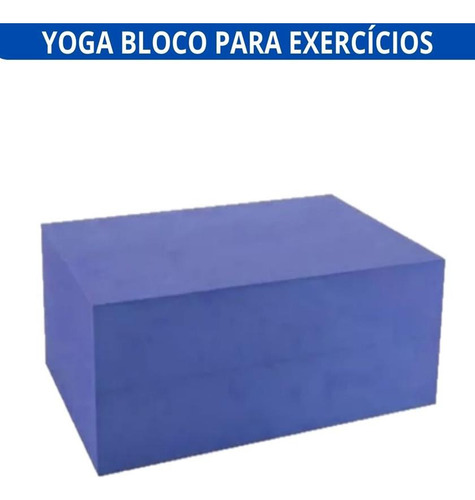 Yoga Bloco Tijolo De Pilates Funcional Em Eva Alongamentos Cor Yoga Bloco Azul