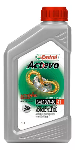Aceite Moto Actevo 4t 10w-40 Part Syn 1lt Castrol