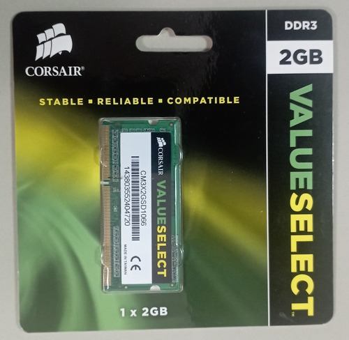 Memoria Ram Ddr3 Laptop 2gb Corsair 