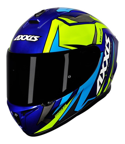 Imagem 8 de 8 de Capacete Axxis Draken Vector Gloss Blue Yellow