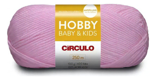 Lã Hobby Baby & Kids - Outono E Inverno - Circulo Cor 3131-Chiclete