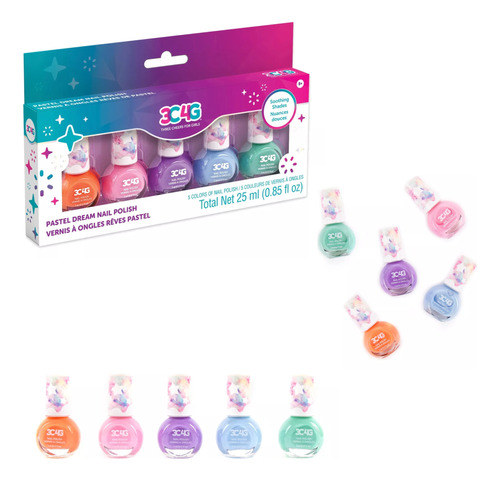 Set De 5 Esmaltes De Uñas. Colores Pastel. Make It Real