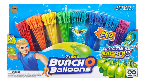 Set De 280 Globos De Agua Bunch O Balloons Autoadhesivos