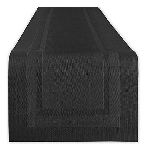 Colección De Mesa Tejida Dii Pvc, 14x72, Negro