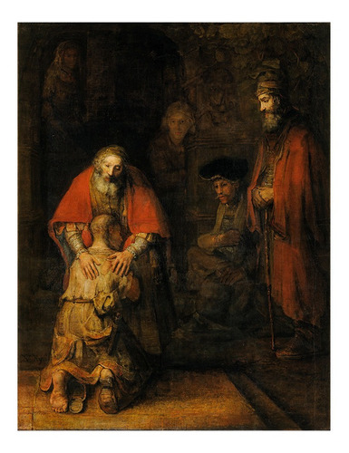 Lienzo Rembrandt Regreso Hijo Pródigo 81x106cm Canvas Tela