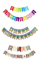 Comprar Banderín Feliz Cumpleaños Multicolor Guirnalda Cotillón