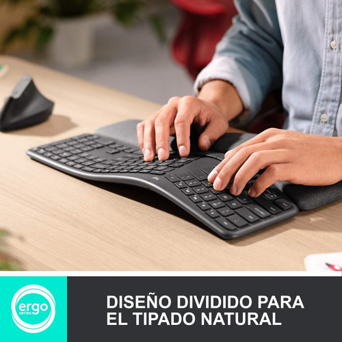 Imagen 4 de 10 de Combo Ergonómico Logitech: Teclado K860 + Mouse Mx Vertical