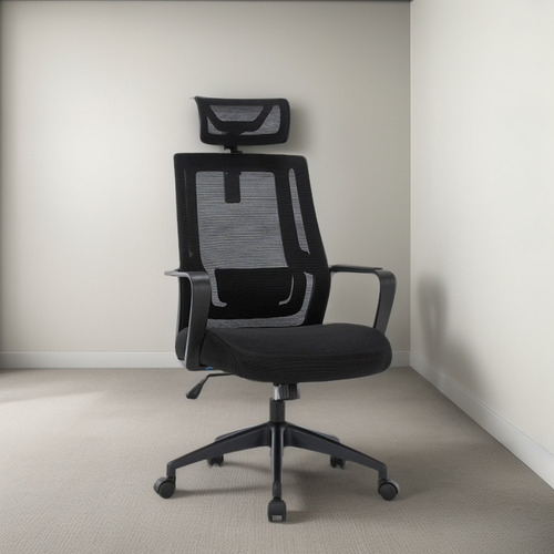 Silla Escritorio Oficina Ejecutiva Ergonomico Premium Mesh Negro Mesh