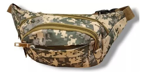 Riñonera Táctica Canguro Camuflado De Hombre Gris Militar