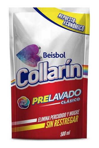 Doypack Prelavado Collarin 500ml-rojo Con Blanco