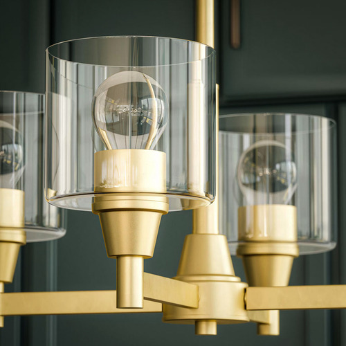 Lampara De Techo Moderna Candelabro 4 Luces Color Dorado Estructura Dorado Oscuro