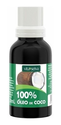 Imagem 1 de 9 de Óleo De Coco 100% Vegetal Vita Seiva Capilar 30ml
