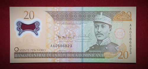 Billete 20 Pesos República Dominicana 2009 Polimero Pick 182