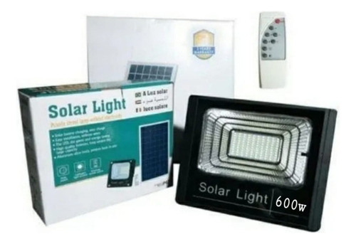 Reflector Solar Led 600 W + Panel Solar + Control