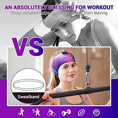 Diadema Para El Cabello Con Auriculares Bluetooth Morado