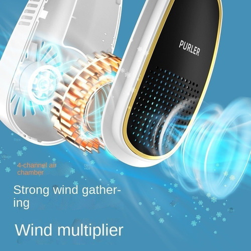 Usb Abanico Portátil Cuello Ventilador Sin Aspas 4000ma