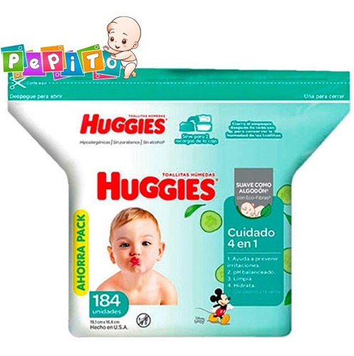 Toallitas Húmedas Huggies One & Done 184 Unidades