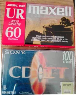 Cassettes Sony-maxell 60/100 Nuevos Cerrados