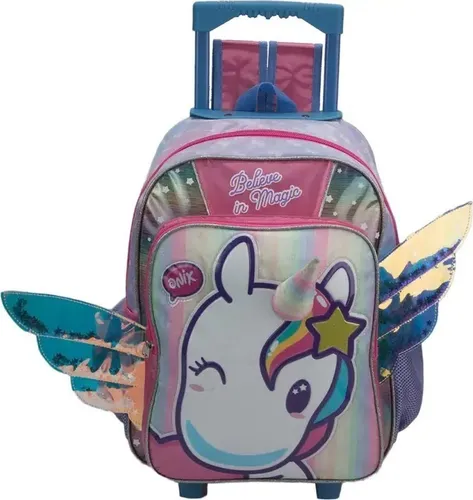 Mochila escolar con ruedas para niñas Unicornio