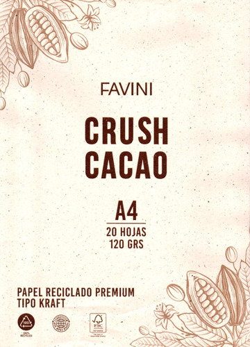 Block  A4 Papel Reciclado Premium Favini 20h. X120 Gr.