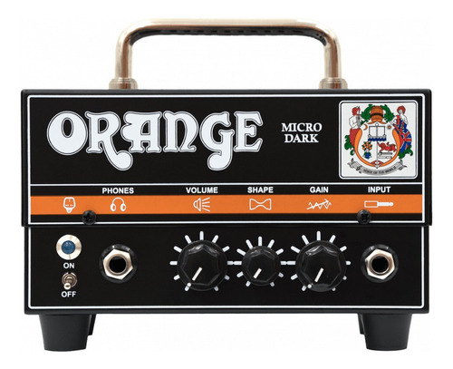 Imagen 1 de 3 de Amplificador Orange Terror Series Micro Dark Valvular para guitarra de 20W color negro 220V