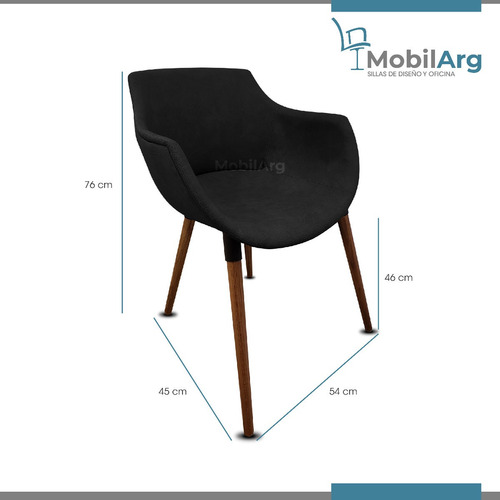 Imagen 4 de 7 de Silla Frida Eames Tapizada En Lino O Ecocuero Nordica Patas De Madera Lustrada - Garantia Oficial 12 Meses
