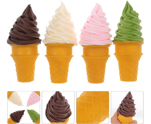 Modelo De Helado Artificial: 4 Piezas De Simulación De...