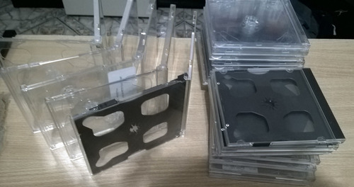 50 Cajas De Cds Dobles Usadas Transparentes (Usado)