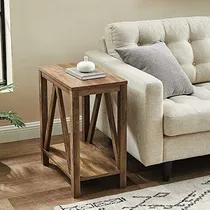 Comprar Walker Edison Modern Farmhouse Mesa Auxiliar Rectangular De 