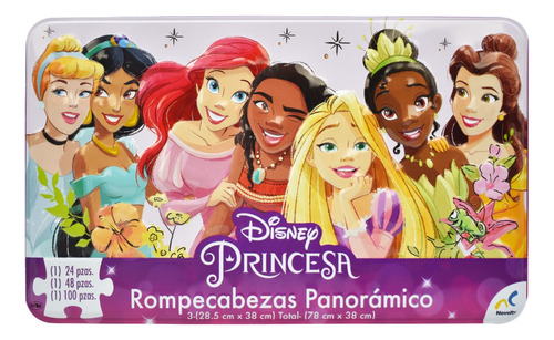 Princesas Rompecabezas Panoramico 172 Pz 3en1 Disney Novelty