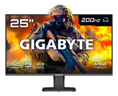 Monitor Gamer Gigabyte 25 Fhd 200hz 1ms Ips Vrr Freesync