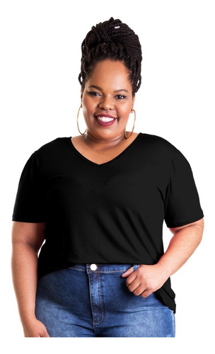 Roupa Feminina Bata Plus Size  Com Decote Nas Costas +56