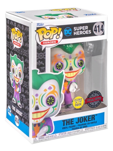 Funko Pop! Joker Dia De Muertos #414 Glows In The Dark