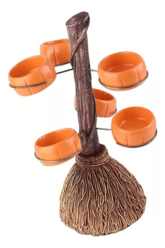 Soporte Para Aperitivos De Halloween Con Forma De Calabaza,