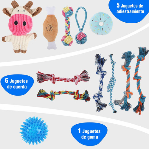 Juguetes Para Perro 12 Piezas, Perros Accesorios Interactivo