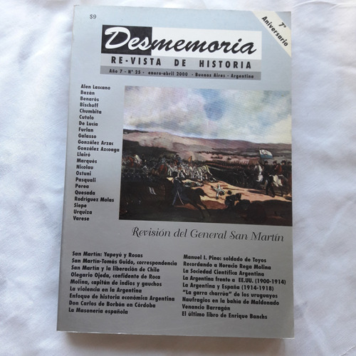 Desmemoria Nª 25 Revista De Historia Año 2000 San Martin