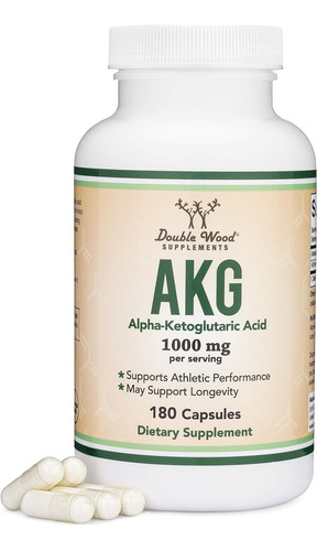 Suplemento Akg (ácido Alfa Cetoglutárico) 1.000 Mg. 180 Caps