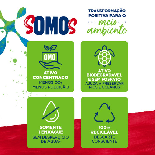 Omo Lavagem Perfeita Sabão Líquido 3l