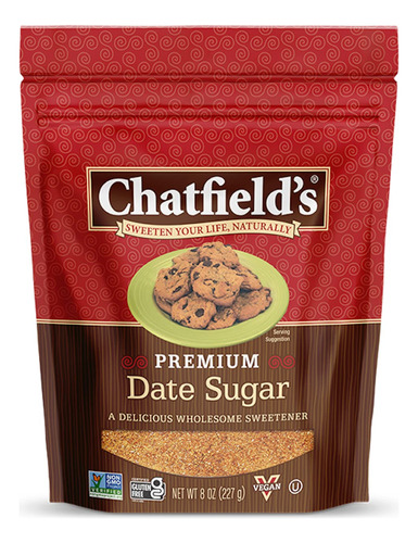 Chatfields Granulated Date Azucar, 100% Fecha Edulcorante, 8