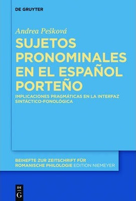Libro Sujetos Pronominales En El Espa Ol Porte O - Andrea...